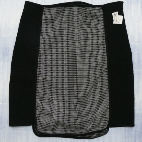 Laundry by Shelli Segal Size 2 Pencil Skirt NWT Black Houndstooth Career - Picture 1 of 8